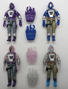 GI Joe Black Major 4 X Transformers SOUNDWAVE SHOCKWAVE BAT Lot OG ARAH GITD Neu - Bild 1 von 7