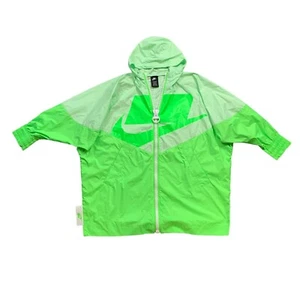 Nike Running Jacket Womens One Size Sprout Green Windrunner Full Zip Oversize - Picture 1 of 10