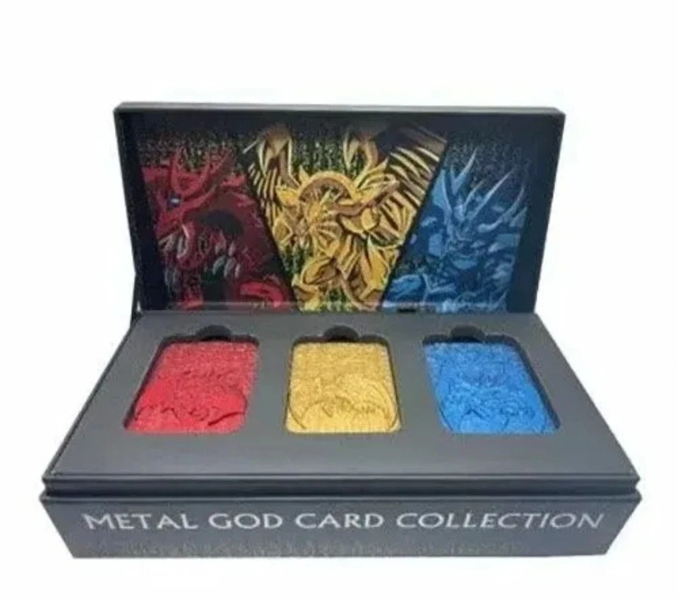 Yugioh Egyptian God Limited Edition Metal Card Collection Slifer Ra Obelisk New - Image 1 of 3
