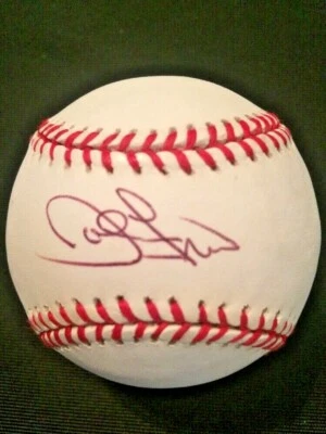 John Franco Firmado Oficial Grandes Ligas de Béisbol New York Mets Salón de la fama Foto 1 de 2