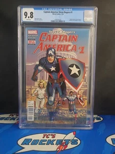 CGC Graded 9.8 Captain America Steve Rogers #1 Marvel Comics 2016 1st Print - Picture 1 of 3