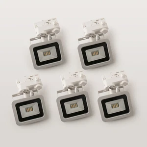 5 LED Stromschienenstrahler 10W weiss Adapter f. Staff Erco Eutrac Uni Schiene - Bild 1 von 3