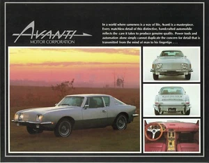 1983 Avanti Sales Brochure - Mint! - Picture 1 of 1