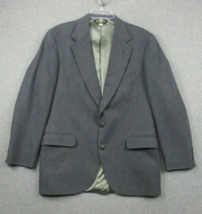 Vintage LL Bean Men's 40R Sport Coat 2-Button Charcoal Blazer Jacket Double Vent - Picture 1 of 13