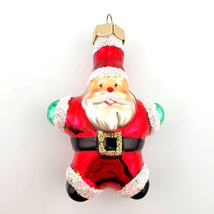 Christopher Radko Santa Ornament Glass Christmas Celebrations Glass 3 Inch - Picture 1 of 5