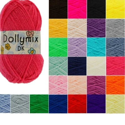 King Cole Dollymix DK Knitting Yarn 25g Acrylic Crochet Wool