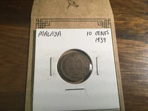 1939 Malaya  10 Cents free ship # 2243s 🇲🇾 - Picture 1 of 2
