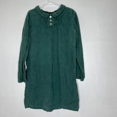 Vestido Olive Juice Pana Verde Botón Delantero Niños Talla 8 Niñas Foto 1 de 4