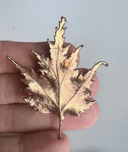 Broche Prendedor Hoja Arce Vintage Cobre - Tonos de Otoño - HERMOSO - Imagen 1 de 4