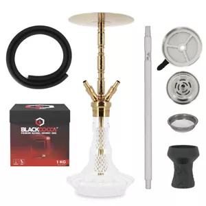 WD Hookah - Edelstahl Shisha G30G-37 - Komplettset mit Schlauch Mundstück Kohle - Bild 1 von 6