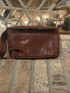 Spikes & Sparrow Genuine Leather Waist Belt Bag Crossbody Brandy EUC - Picture 1 of 11