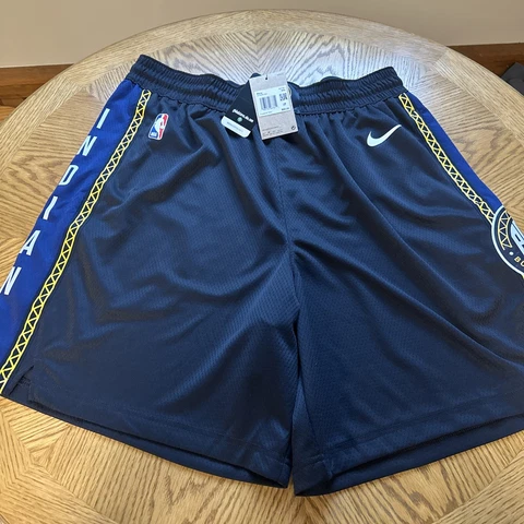 Indiana Pacers Nike 2022/23 City Edition Swingman Shorts - Blue NBA XXL 46 NWT Cover