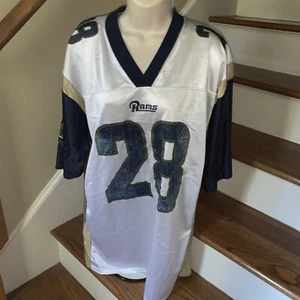 ST LOUIS RAMS Marshall Faulk #28 Authentic Jersey Reebok NFL Mens Size L ❤️tb42 - Picture 1 of 8