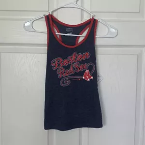 Boston Red Sox Girls Youth Small 6/6x Racer Back Tank Top Blue New - Picture 1 of 7