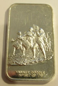 1975 Yankee Doodle Spirit of 76 1 Troy Oz .999 Fine Silver Bar - USSC - Picture 1 of 2