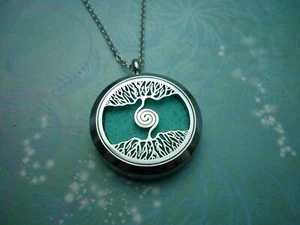 Stainless Steel Perfume Necklace Aromatherapy Locket - Soul Tree - Essential Oil - Picture 1 of 10