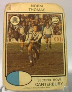 1975 Scanlens Rugby League - #115 - Norm Thomas - Canterbury Bulldogs - Picture 1 of 2