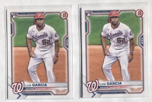 Luis Garcia 2021 Bowman RC Rookie Card #5 MLB Washington Nationals (2)