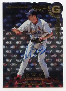 1998 Donruss Gold Press Proofs Alan Benes Auto /500 St. Louis Cardinals #53 - Picture 1 of 2