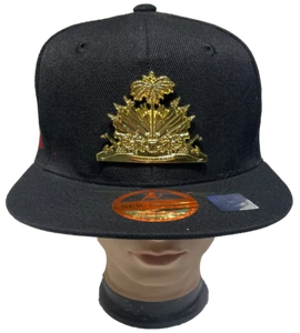 HAITI FLAG METAL GOLD LOGO Hip Hop Snapback Adjustable Baseball Cap Hat Lot 1-12 - Picture 1 of 16