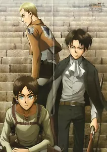 poster promo Attack on Titan Kagerou project Mekakucity Actors anime Eren Levi - Picture 1 of 2