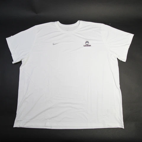 UConn Huskies Nike Dri-Fit Short Sleeve Shirt Men's White New Cover