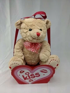 Goffa Tan Bear Plush in Kiss Box Stuffed Animal Toy - Picture 1 of 9
