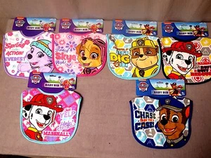 PAW PATROL BIBS 3 Piece Sets Baby Girls Boys Unisex Nickelodeon Terry Dogs NWT - Picture 1 of 17