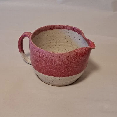 White Squirrel Clayworks Gravy Bowl Red Frost Ombre REALLY NICE!! - Image 1 of 4