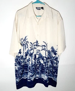 Beach Hawaiian Shirt by Premier | Palm Trees Summer Vacation Wear | Mens XL - Picture 1 of 6
