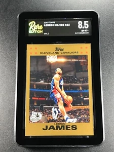 LEBRON JAMES 2007 TOPPS 42 GOLD PARALLEL CARD SERIAL #'D RARE EDITION 8.5 RE NBA - Picture 1 of 4