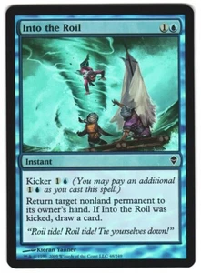 MTG Into the Roil ZEN Common FOIL Return Permanent Kicker Draw A Card Unplayed - Picture 1 of 2
