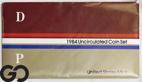 1984 United States Mint Set, P/D Mints ** Government Envelope + OGP Cover