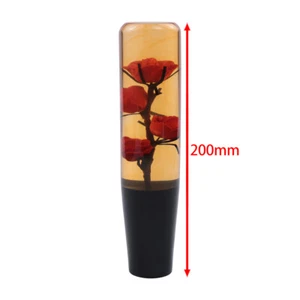 VIP 20CM JDM Clear Real Flowers Manual Gear Stick Shift Knob Lever Shifter - Picture 1 of 37