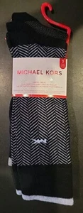 Michael Kors Men's Cotton-Blend Crew Socks (3 Pairs) - Midnight - Picture 1 of 8