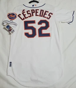 AUTHENTIC MAJESTIC 40 MEDIUM NEW YORK METS, YOENIS CESPEDES COOL BASE Jersey - Picture 1 of 6