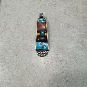 "Colgante Charlie Favour plata esterlina 925 turquesa, gema de ostra espinosa+++ 2,5""" - Imagen 1 de 7