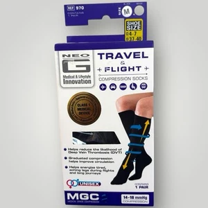 Neo G Travel and Flight Compression Socks Medium Beige UK Size 4-7 - Picture 1 of 7