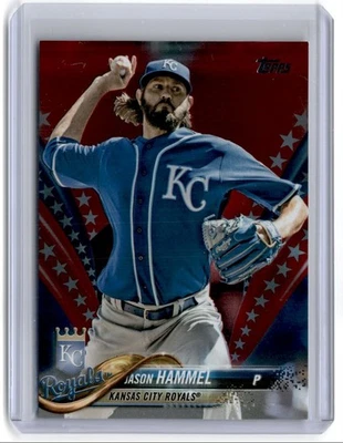 2018 Topps Independence Day Jason Hammel 37/76 Kansas City Royals #385 - Image 1 of 2