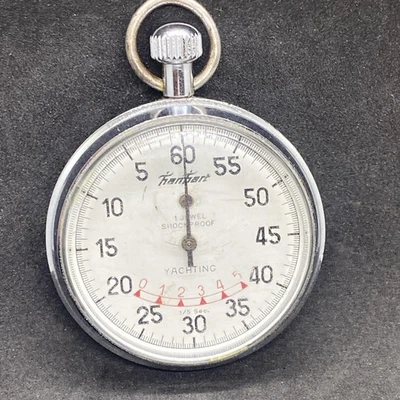 Cronómetro de navegación vintage Hanhart 1 joya 1/5 segundo Foto 1 de 4