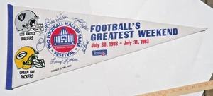 1993 FOOTBALL HALL of FAME Wimpel GREEN BAY PACKERS vs LOS ANGELES RAIDERS - Bild 1 von 4