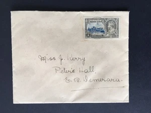 BRITISH GUIANA 1936 (20 JAN) 2c SILVER JUBILEE ON COVER TO DEMERARA - Picture 1 of 2
