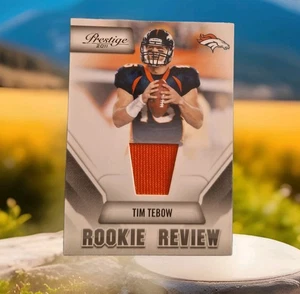 2011 Panini Prestige Tim Tebow Broncos Rookie Review Jersey NFL Football - Bild 1 von 3