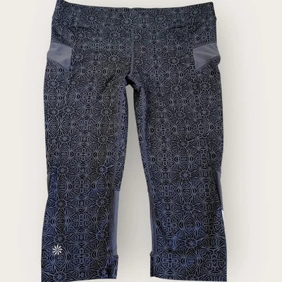 Leggings AthletaCapri cintura baixa calça ioga roupa ativa nua para correr tamanho P cinza - Imagem 1 de 4