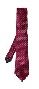 ERMENGILDO ZEGNA Herrenkrawatte aus reiner Seide in Rot mit geometrischem Muster M. In Italy E.C - Bild 1 von 4