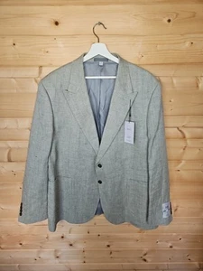 M&S Blazer 48" XL Rami Leinen Baumwollmischung neu mit Etikett grau leicht italienisch £150 - Bild 1 von 9