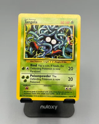 1999 Base Set Tangela Unlimited 66/102 Printer Hickey Error- Modertately Played - Image 1 of 4
