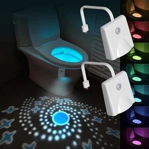 Lampada Bagno Ricaricabile Vasca WC Luce Notturna 16 Colori LED USB-C Sensore PIR - Foto 1 di 7