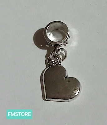 Charm Ciondolo Per Bracciale Cuore I Love You in Acciaio Tono Argento Silver  - Immagine 1 di 3