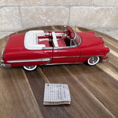 1954 Chevrolet Bel-Air Convertible Red 1:24 Diecast Franklin Mint B11YE33 W Tags - Image 1 of 4